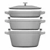 Staub Stackable Cocotte, Braiser, And Grill Pan With Lid | Graphite Grey 1 Staub Stackable Cocotte, Braiser, And Grill Pan With Lid | Graphite Grey -Le Creuset Shop 1010767 1