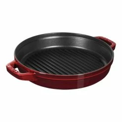 Staub Stackable Cocotte, Braiser, And Grill Pan With Lid | Grenadine -Le Creuset Shop 1010768 17