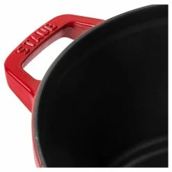 Staub Stackable Cocotte, Braiser, And Grill Pan With Lid | Cherry 19 Staub Stackable Cocotte, Braiser, And Grill Pan With Lid | Cherry -Le Creuset Shop 1010887 0