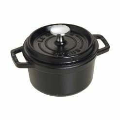 Staub 0.75 Qt. Round Cocotte/Dutch Oven | Matte Black