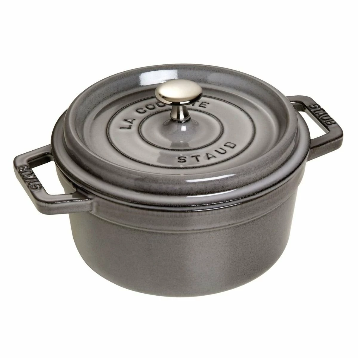 Staub 2.75 Qt. Round Cocotte/Dutch Oven | Graphite Grey 3 Staub 2.75 Qt. Round Cocotte/Dutch Oven | Graphite Grey
