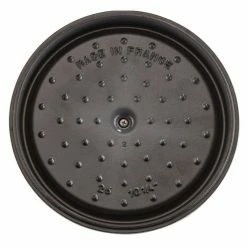 Staub 5.5 Qt. Round Cocotte/Dutch Oven | White -Le Creuset Shop 1102602 white staub cocotte 1