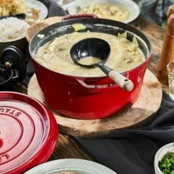 Staub 7 Qt. Round Cocotte/Dutch Oven | Cherry Red -Le Creuset Shop 1102806 05