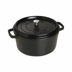 Staub 7 Qt. Round Cocotte/Dutch Oven | Matte Black