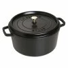 Staub 9 Qt. Round Cocotte/Dutch Oven | Matte Black