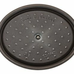 Staub 5.75 Qt. Oval Coq Au Vin Cocotte/Dutch Oven | White -Le Creuset Shop 1123102 white cocotte coq au vin staub