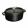Staub 5.75 Qt. Oval Coq Au Vin Cocotte/Dutch Oven | Matte Black -Le Creuset Shop 1123123 1