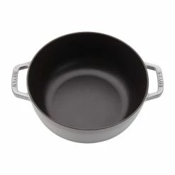 Staub 3.75 Qt. Essential French Oven With Rooster Lid | Graphite Grey -Le Creuset Shop 11752418 2