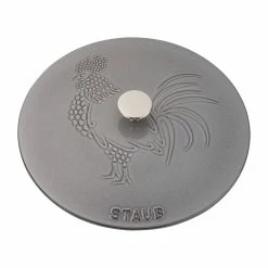 Staub 3.75 Qt. Essential French Oven With Rooster Lid | Graphite Grey -Le Creuset Shop 11752418 4