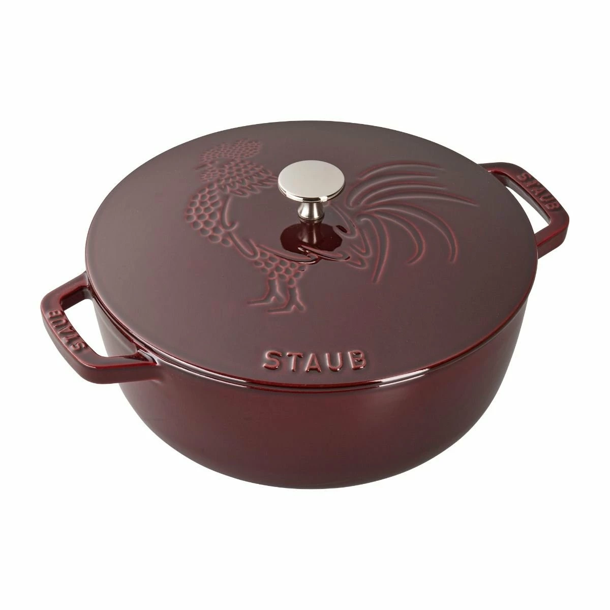 Staub 3.75 Qt. Essential French Oven With Rooster Lid | Grenadine 3 Staub 3.75 Qt. Essential French Oven With Rooster Lid | Grenadine
