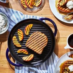 Staub 10" Cast Iron Pure Grill Pan | Dark Blue 7 Staub 10" Cast Iron Pure Grill Pan | Dark Blue -Le Creuset Shop 12012691 ls 02