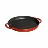 Staub 10" Cast Iron Pure Grill Pan | Cherry Red 1 Staub 10" Cast Iron Pure Grill Pan | Cherry Red -Le Creuset Shop 1203006 1