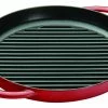 Staub 10" Cast Iron Pure Grill Pan | Multiple Colors Available 1 Staub 10" Cast Iron Pure Grill Pan | Multiple Colors Available -Le Creuset Shop 1203006 pure grill cherry 1