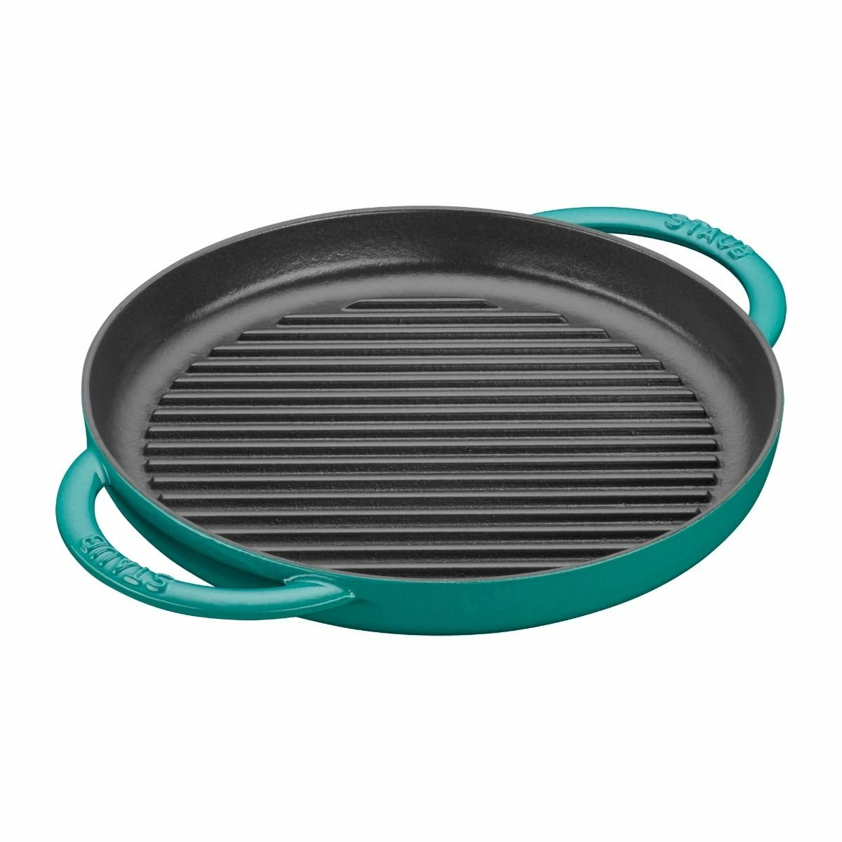 Staub 10" Cast Iron Pure Grill Pan | Turquoise 3 Staub 10" Cast Iron Pure Grill Pan | Turquoise