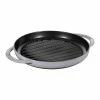 Staub 10" Cast Iron Pure Grill Pan | Graphite Grey 2 Staub 10" Cast Iron Pure Grill Pan | Graphite Grey -Le Creuset Shop 1203018 1 1