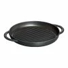 Staub 10" Cast Iron Pure Grill Pan | Matte Black 1 Staub 10" Cast Iron Pure Grill Pan | Matte Black -Le Creuset Shop 1203023 1