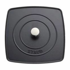 Staub 12" Square Cast Iron Grill Pan & Press Set | Graphite Grey 15 Staub 12" Square Cast Iron Grill Pan & Press Set | Graphite Grey -Le Creuset Shop 1203123 2