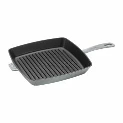 Staub 12" Square Cast Iron Grill Pan & Press Set | Graphite Grey 11 Staub 12" Square Cast Iron Grill Pan & Press Set | Graphite Grey -Le Creuset Shop 12123018 1