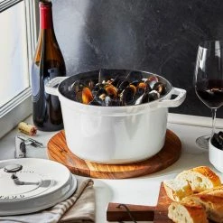 Staub 5 Qt Tall Cocotte | White 10 Staub 5 Qt Tall Cocotte | White -Le Creuset Shop 12502402 ls 02