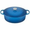 Le Creuset 9.5 Qt. Oval Signature Dutch Oven With Stainless Steel Knob | Marseille Blue 2 Le Creuset 9.5 Qt. Oval Signature Dutch Oven With Stainless Steel Knob | Marseille Blue -Le Creuset Shop 13424scr dd025351ca0c53e