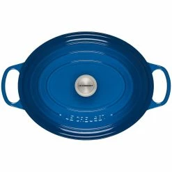 Le Creuset 9.5 Qt. Oval Signature Dutch Oven With Stainless Steel Knob | Marseille Blue -Le Creuset Shop 13426scr 96bd97d55b41a79