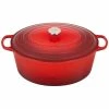 Le Creuset 15.5 Qt. Oval Signature Dutch Oven With Stainless Steel Knob | Cerise/Cherry Red 1 Le Creuset 15.5 Qt. Oval Signature Dutch Oven With Stainless Steel Knob | Cerise/Cherry Red -Le Creuset Shop 13428scr ffddbc6e2b809f5