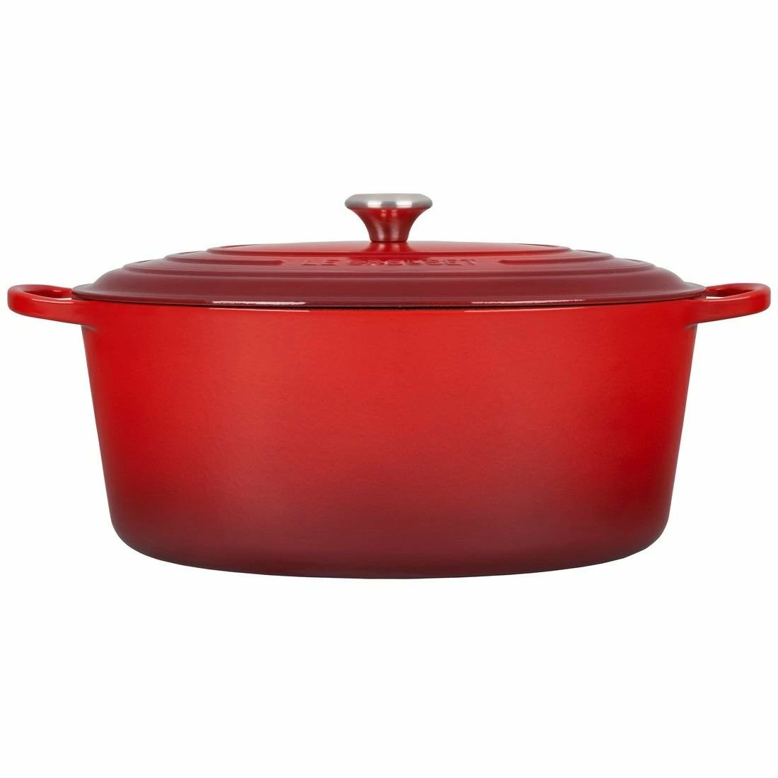 Le Creuset 15.5 Qt. Oval Signature Dutch Oven With Stainless Steel Knob | Cerise/Cherry Red 4 Le Creuset 15.5 Qt. Oval Signature Dutch Oven With Stainless Steel Knob | Cerise/Cherry Red - Image 2