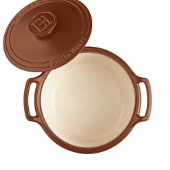 Emile Henry 4-Quart Sublime Stewpot | Sienna 10 Emile Henry 4-Quart Sublime Stewpot | Sienna -Le Creuset Shop 144740 sublime dutch oven top open