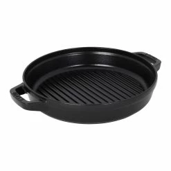 Staub Stackable Cocotte, Braiser, And Grill Pan With Lid | Black 44 Staub Stackable Cocotte, Braiser, And Grill Pan With Lid | Black -Le Creuset Shop 14552623 03