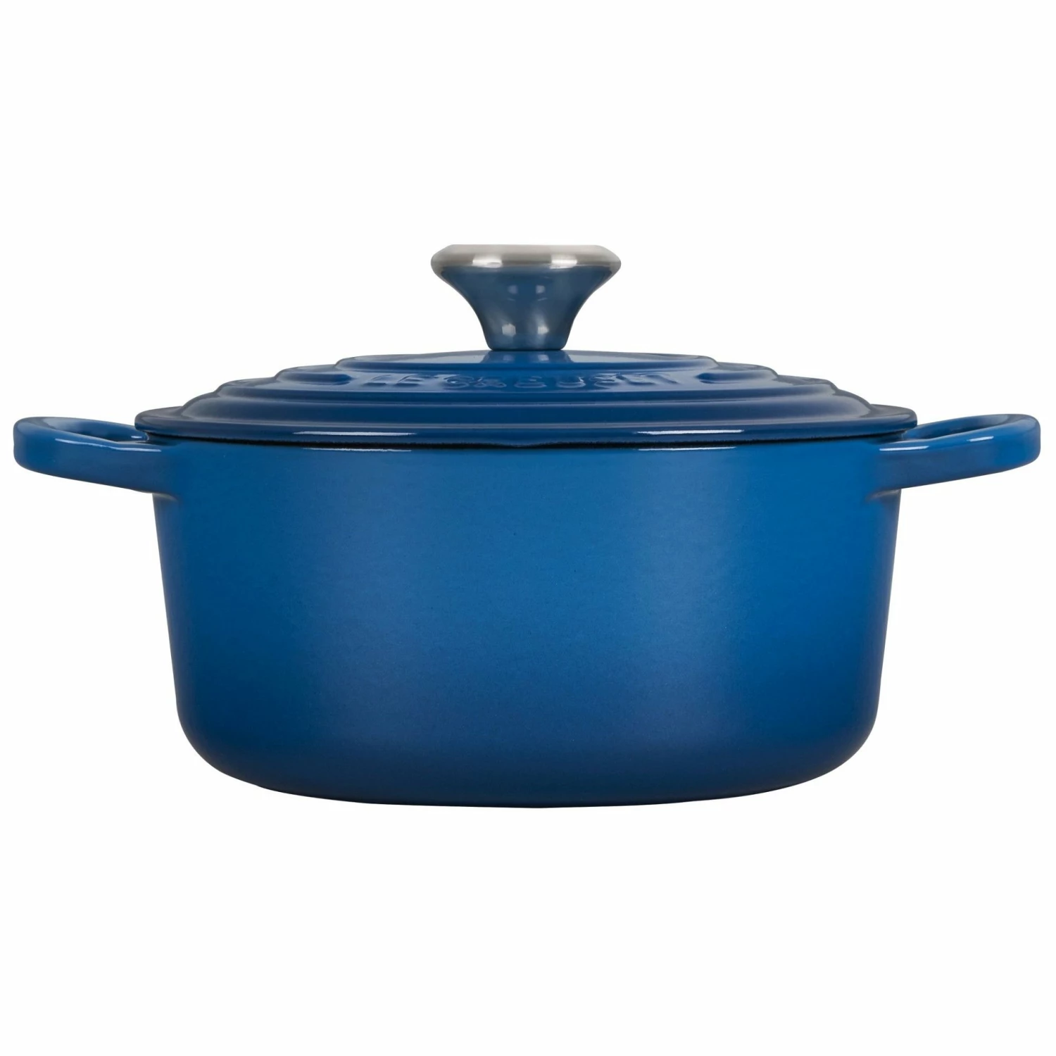 Le Creuset 2 Qt. Round Signature Cast Iron Dutch Oven With Stainless Steel Knob | Marseille Blue 4 Le Creuset 2 Qt. Round Signature Cast Iron Dutch Oven With Stainless Steel Knob | Marseille Blue - Image 2