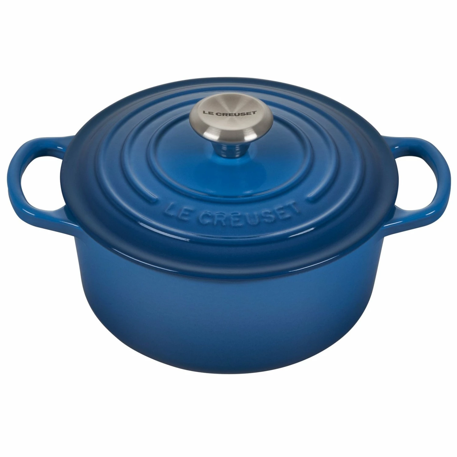 Le Creuset 2 Qt. Round Signature Cast Iron Dutch Oven With Stainless Steel Knob | Marseille Blue 3 Le Creuset 2 Qt. Round Signature Cast Iron Dutch Oven With Stainless Steel Knob | Marseille Blue