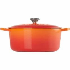 Le Creuset 9 Qt. Round Signature Dutch Oven With Stainless Steel Knob | Flame Orange 10 Le Creuset 9 Qt. Round Signature Dutch Oven With Stainless Steel Knob | Flame Orange -Le Creuset Shop 302ss b