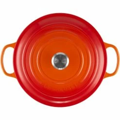 Le Creuset 9 Qt. Round Signature Dutch Oven With Stainless Steel Knob | Flame Orange 11 Le Creuset 9 Qt. Round Signature Dutch Oven With Stainless Steel Knob | Flame Orange -Le Creuset Shop 302ss c