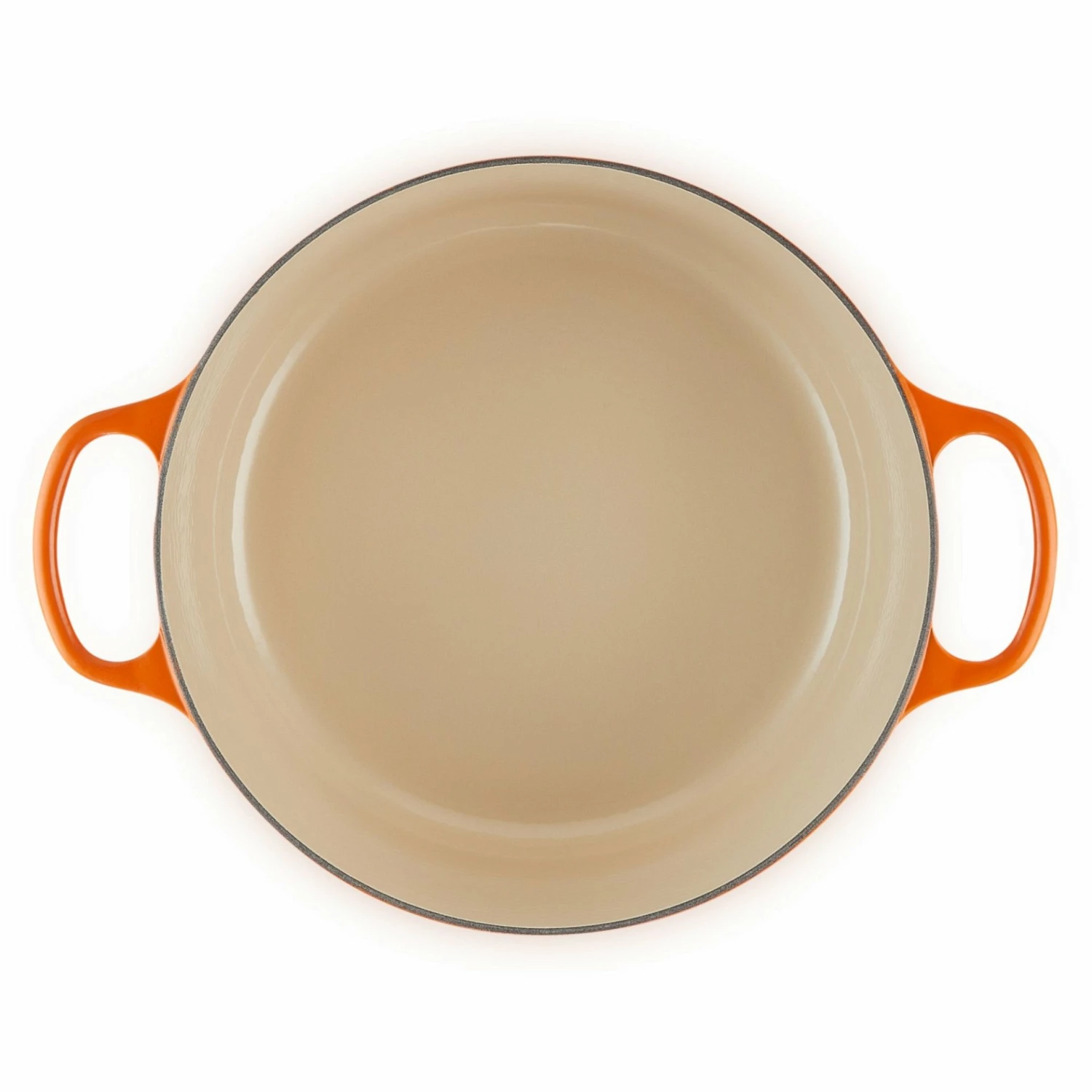 Le Creuset 9 Qt. Round Signature Dutch Oven With Stainless Steel Knob | Flame Orange 6 Le Creuset 9 Qt. Round Signature Dutch Oven With Stainless Steel Knob | Flame Orange - Image 4