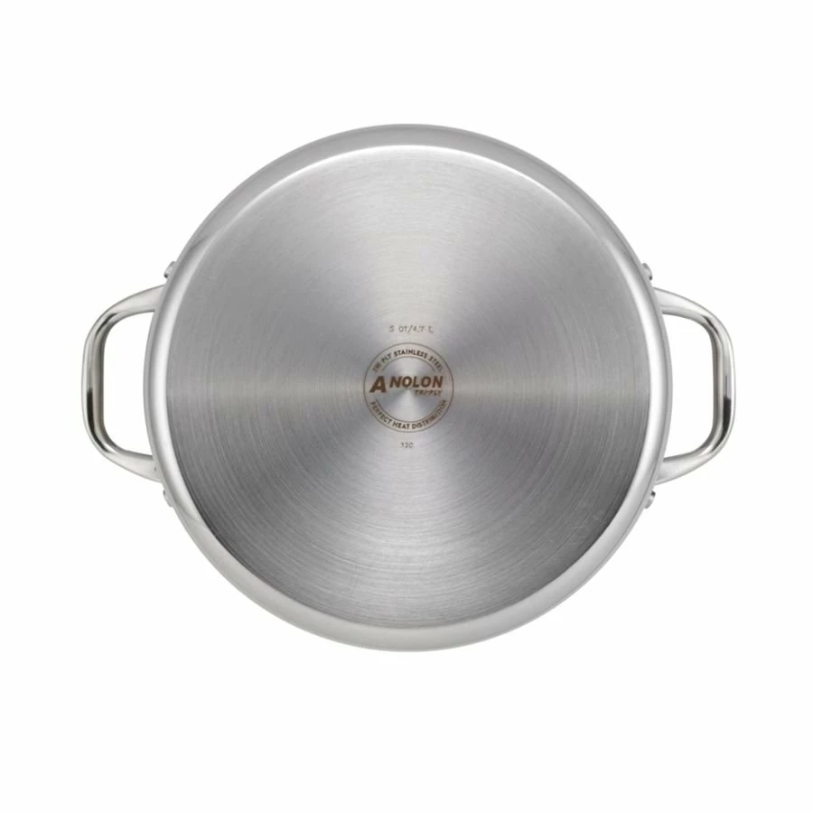 Anolon Cookware Anolon Tri-Ply Clad Stainless Steel 12pc Cookware Set 13 Anolon Cookware Anolon Tri-Ply Clad Stainless Steel 12pc Cookware Set - Image 11