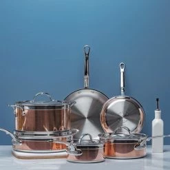 Hestan CopperBond Induction Cookware 10-Piece Set 7 Hestan CopperBond Induction Cookware 10-Piece Set -Le Creuset Shop 31592 hcb 10 piece copperbond cookware set