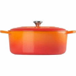 Le Creuset 9.5 Qt. Oval Signature Dutch Oven With Stainless Steel Knob | Flame Orange 9 Le Creuset 9.5 Qt. Oval Signature Dutch Oven With Stainless Steel Knob | Flame Orange -Le Creuset Shop 352ss
