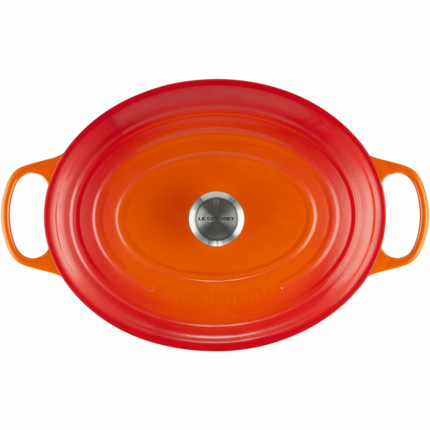 Le Creuset 9.5 Qt. Oval Signature Dutch Oven With Stainless Steel Knob | Flame Orange 5 Le Creuset 9.5 Qt. Oval Signature Dutch Oven With Stainless Steel Knob | Flame Orange - Image 3