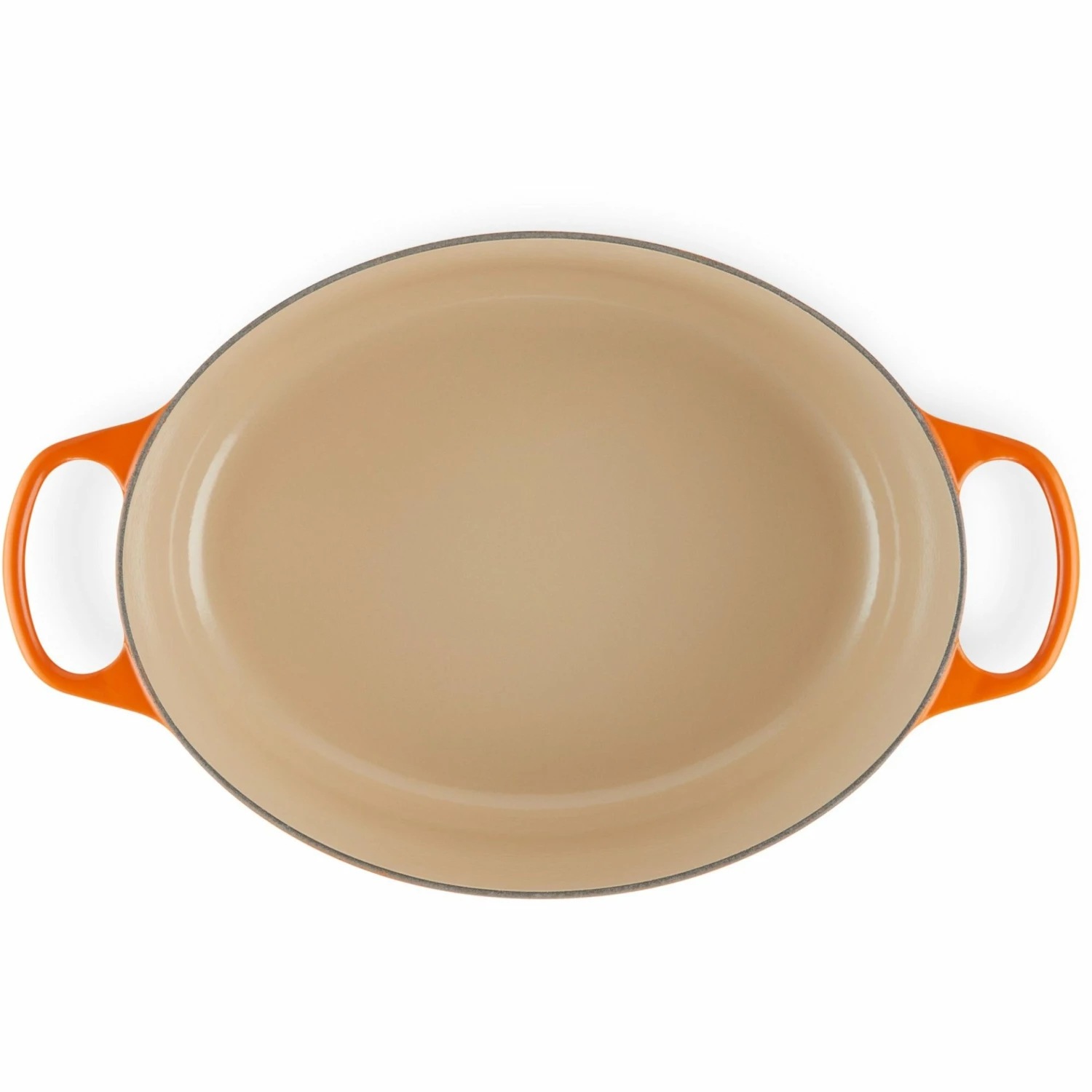 Le Creuset 9.5 Qt. Oval Signature Dutch Oven With Stainless Steel Knob | Flame Orange 6 Le Creuset 9.5 Qt. Oval Signature Dutch Oven With Stainless Steel Knob | Flame Orange - Image 4