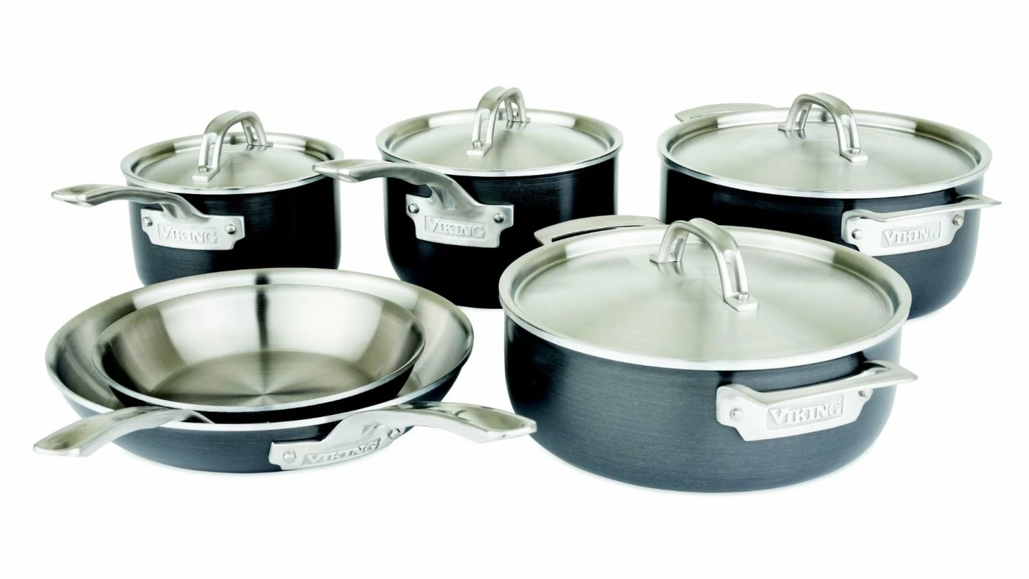 Viking 5-Ply Hard Stainless Steel Cookware Set - 10 Piece 3 Viking 5-Ply Hard Stainless Steel Cookware Set - 10 Piece