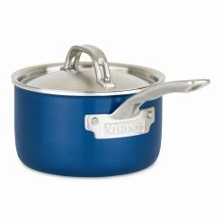 Viking Multi Ply Stainless 11-Piece Cookware Set | Blue 14 Viking Multi Ply Stainless 11-Piece Cookware Set | Blue -Le Creuset Shop 40041 9991 blsc 2 qt sauce pan blue metal
