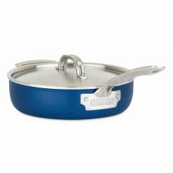 Viking Multi Ply Stainless 11-Piece Cookware Set | Blue 16 Viking Multi Ply Stainless 11-Piece Cookware Set | Blue -Le Creuset Shop 40041 9991 blsc 3 qt saute pan blue metal