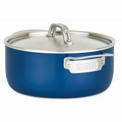 Viking Multi Ply Stainless 11-Piece Cookware Set | Blue 15 Viking Multi Ply Stainless 11-Piece Cookware Set | Blue -Le Creuset Shop 40041 9991 blsc 5 qt dutch oven blue metal