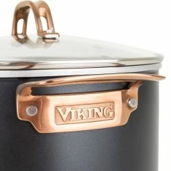 Viking 3 Ply Stainless 11-Piece Cookware Set | Black & Copper 24 Viking 3 Ply Stainless 11-Piece Cookware Set | Black & Copper -Le Creuset Shop 4014 9991c 7 qt stock pot detail 03 1