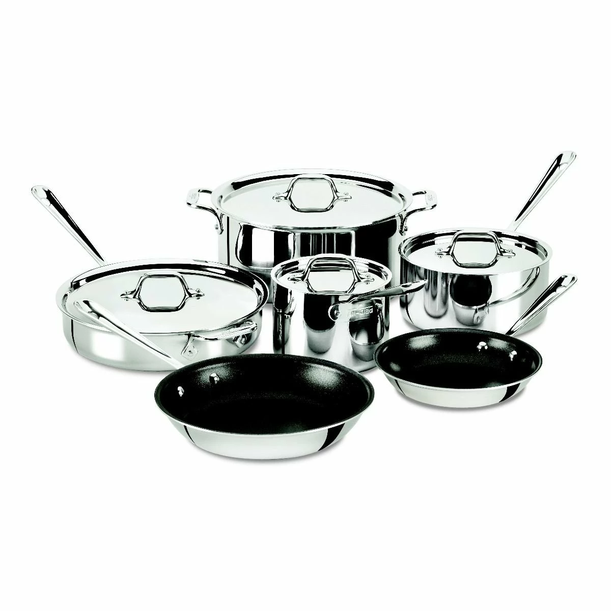 All-Clad D3 Stainless Steel Nonstick Cookware Set | 10-Piece 4 All-Clad D3 Stainless Steel Nonstick Cookware Set | 10-Piece - Image 2