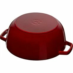 Staub 3.75 Qt Essential French Oven With Lilly Lid | Grenadine -Le Creuset Shop 40508 675 0 4 1