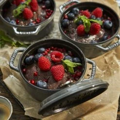 Staub 0.5 Qt. Round Cocotte/Dutch Oven | Graphite Grey 7 Staub 0.5 Qt. Round Cocotte/Dutch Oven | Graphite Grey -Le Creuset Shop 40509 474 2 1