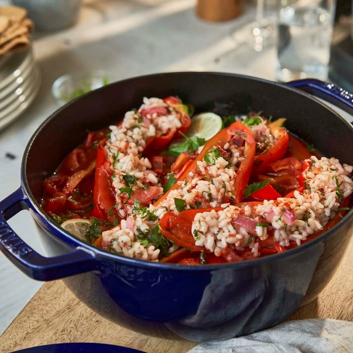 Staub 3.75 Qt Essential French Oven With Lilly Lid | Dark Blue 4 Staub 3.75 Qt Essential French Oven With Lilly Lid | Dark Blue - Image 2
