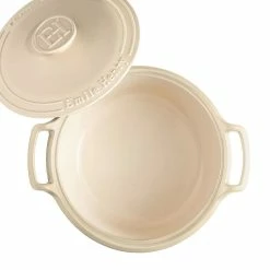 Emile Henry 6-Quart Sublime Stewpot | Creme 10 Emile Henry 6-Quart Sublime Stewpot | Creme -Le Creuset Shop 554760 sublime dutch oven top open