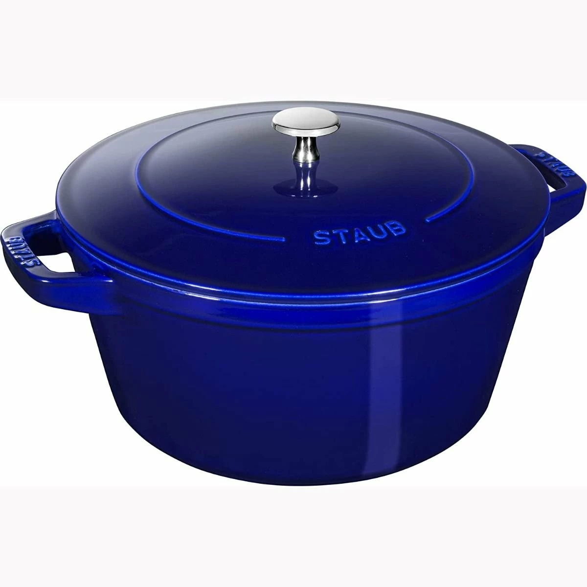 Staub Stackable Cocotte, Braiser, And Grill Pan With Lid | Dark Blue 8 Staub Stackable Cocotte, Braiser, And Grill Pan With Lid | Dark Blue - Image 6